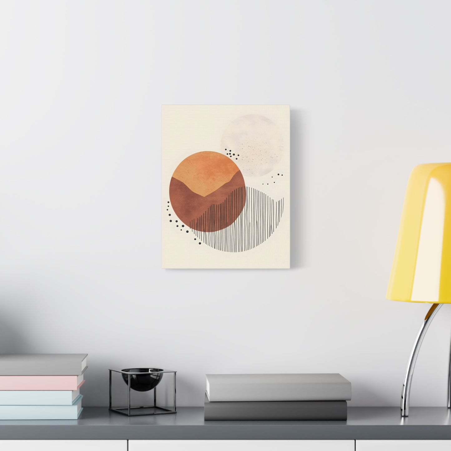 Terracotta and Beige Geometric Circle Poster