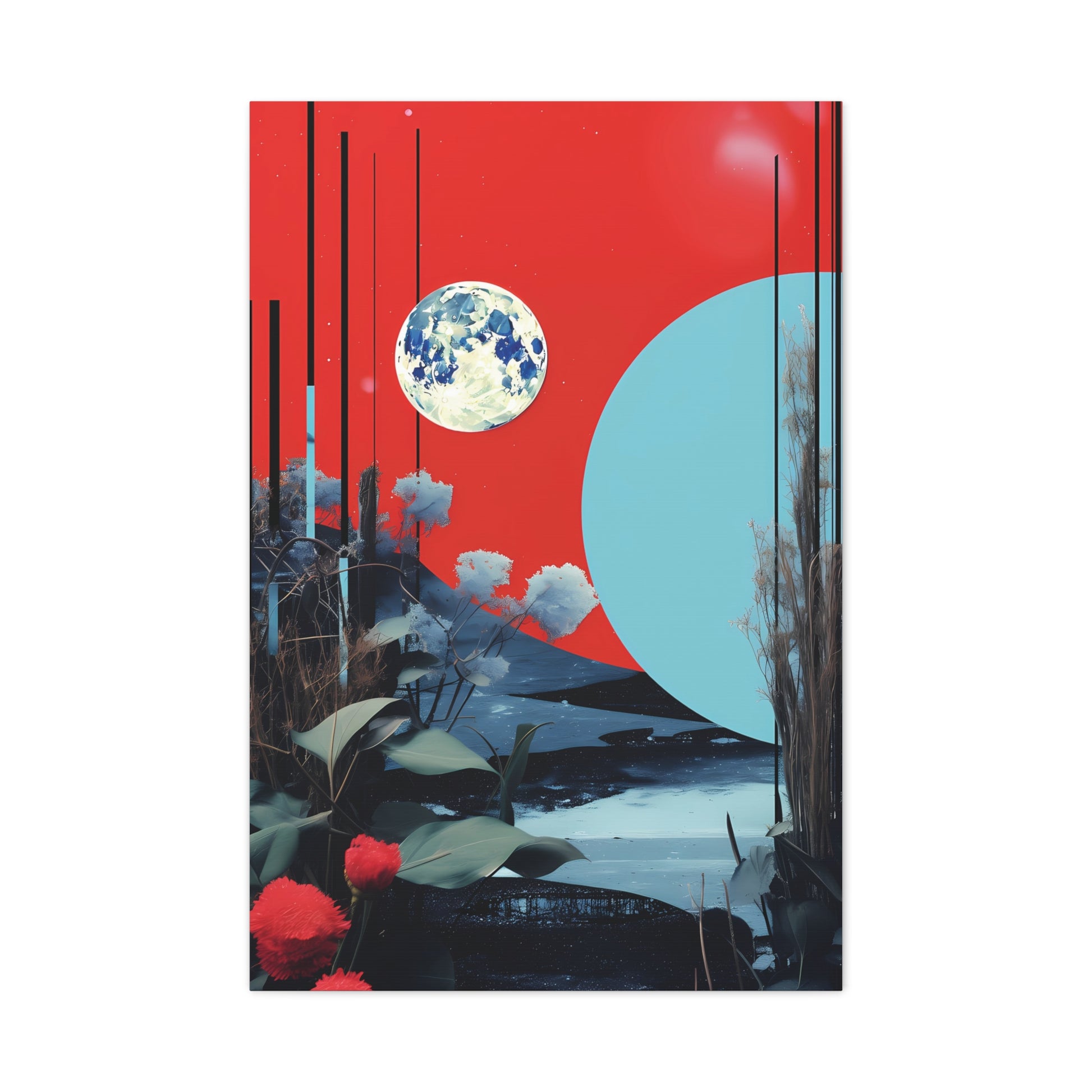 Artistic Matte Canvas Wall Art - Colorful Landscape Decor