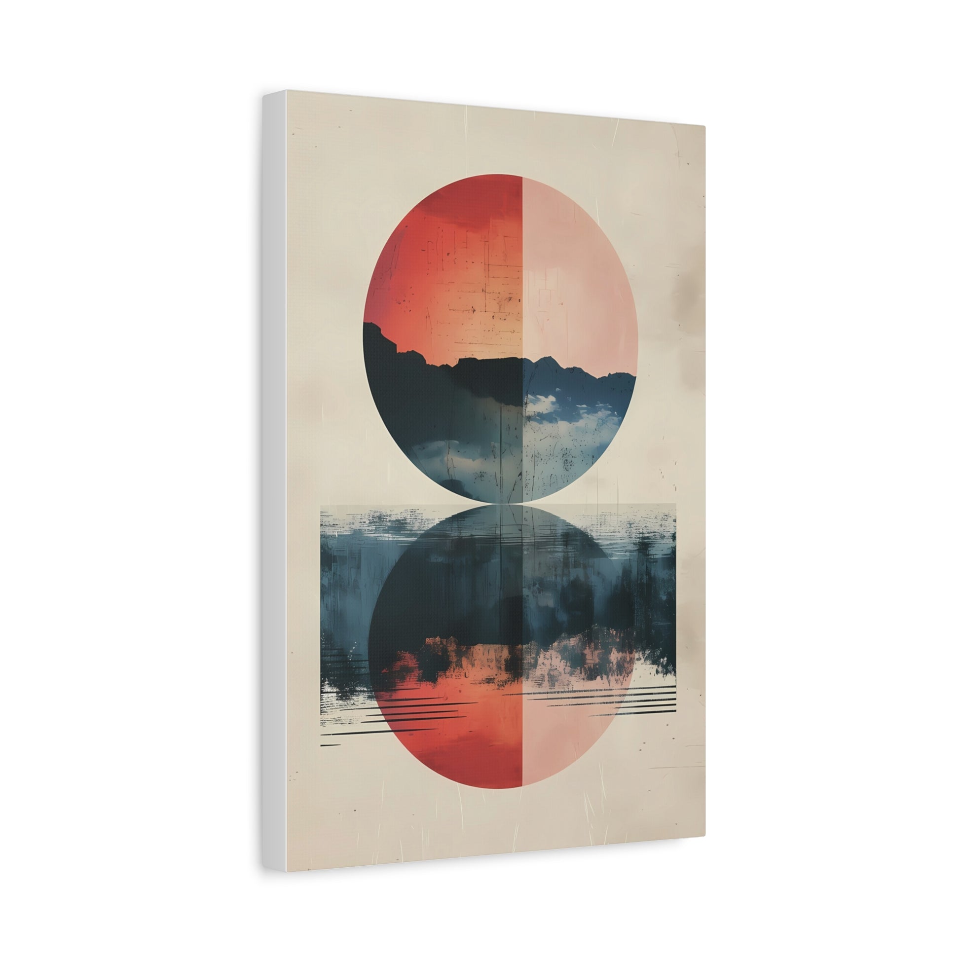 Abstract Sunset Reflection Matte Canvas Wall Art