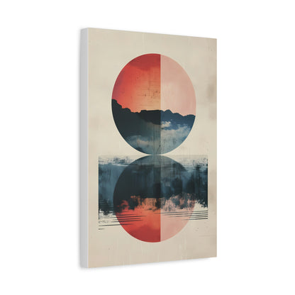 Abstract Sunset Reflection Matte Canvas Wall Art