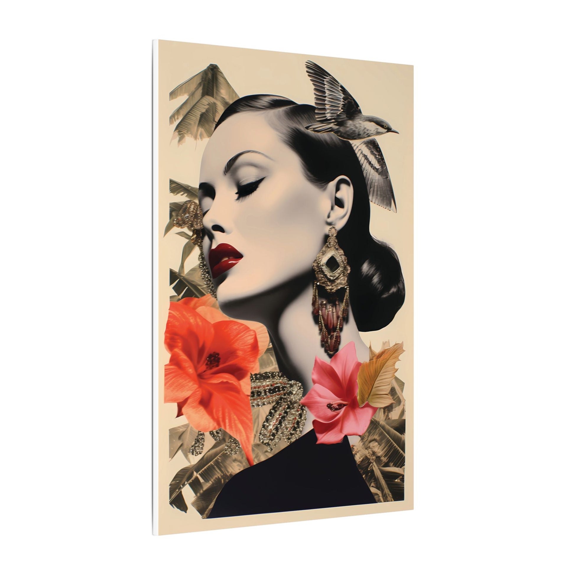 Abstract Pop Canvas Art — Dynamic Geometric Collage in Primary Hues