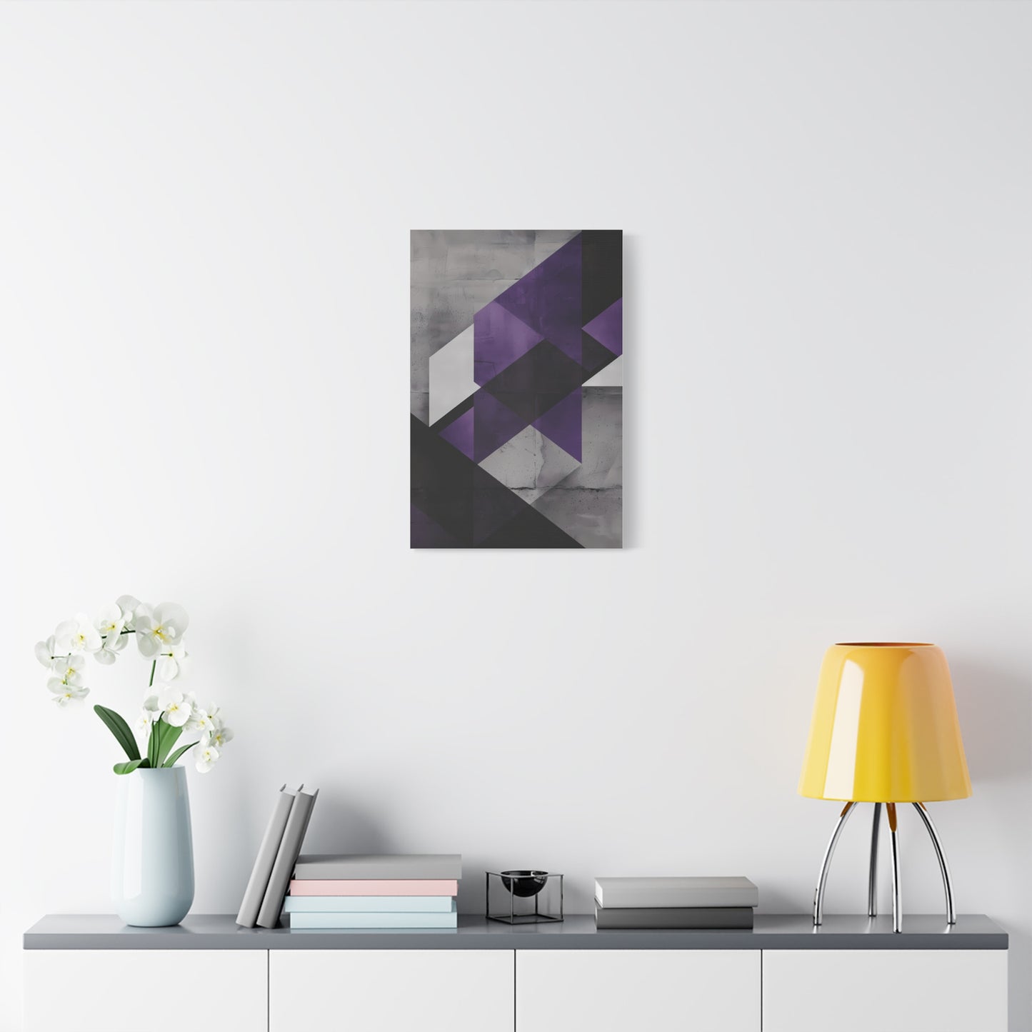 Violet Axis — Abstract Geometric Wall Art