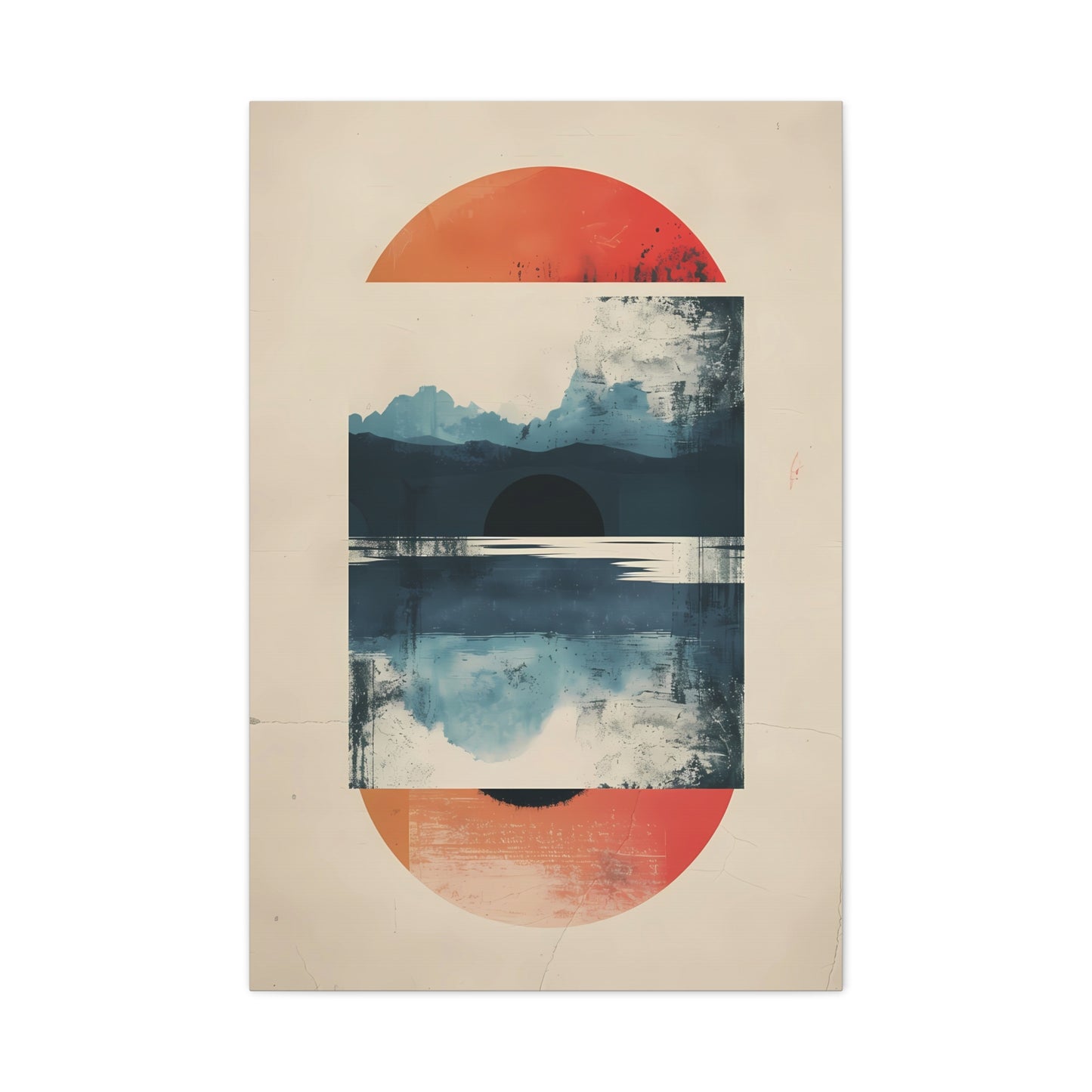 Abstract Sunrise Landscape Matte Canvas Print