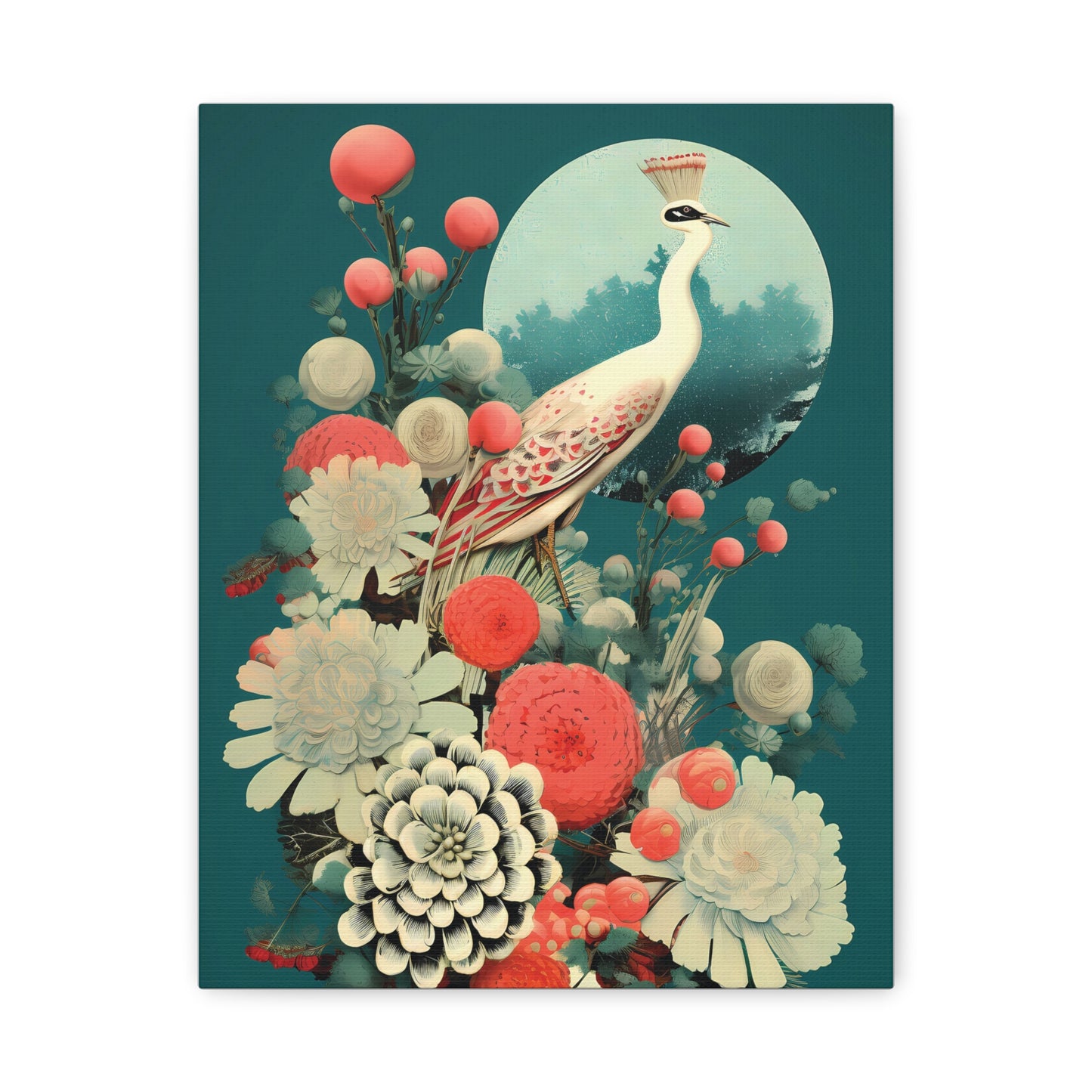 Elegant Peony Art Canvas Print, Wall Decor for Home