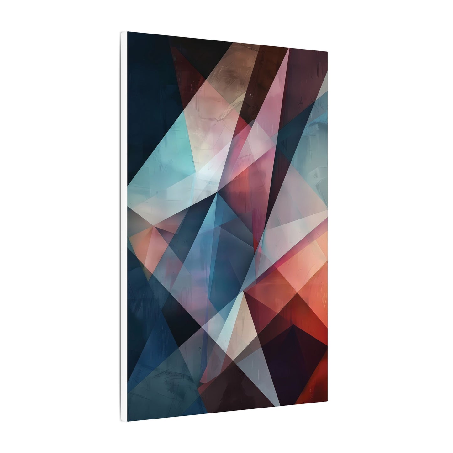Abstract Shards Canvas Art: Deep Hues and Prismatic Depth