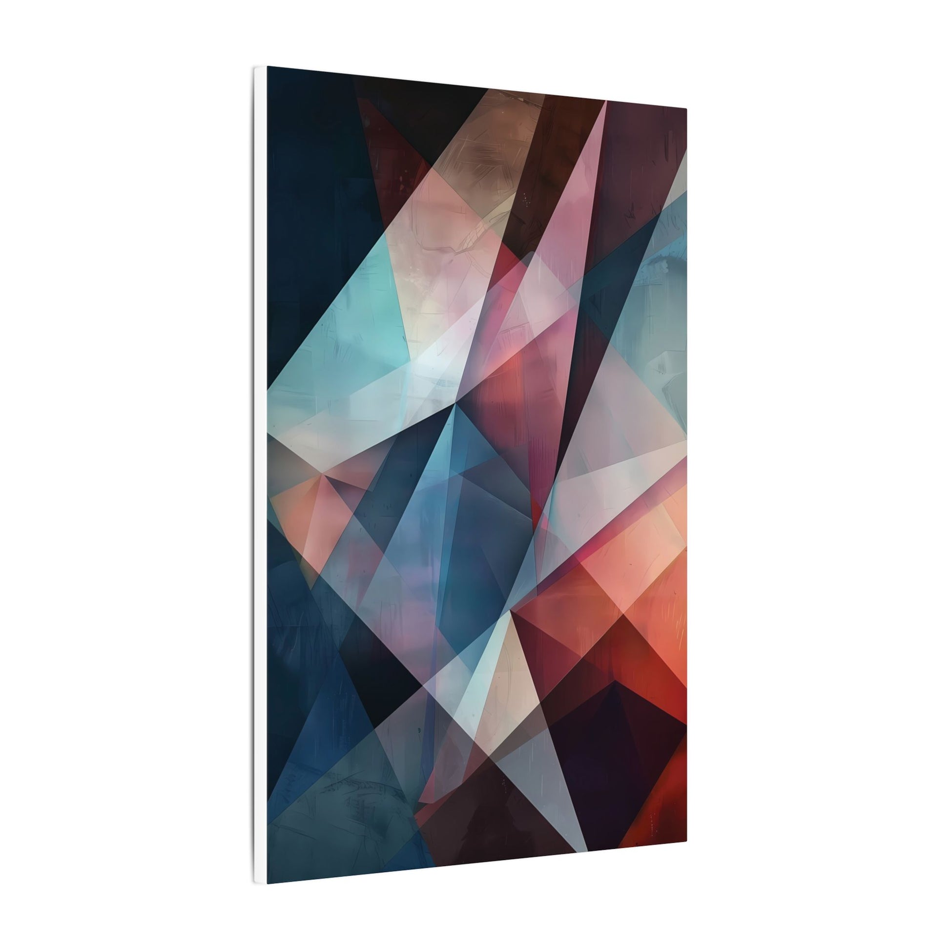 Abstract Shards Canvas Art: Deep Hues and Prismatic Depth