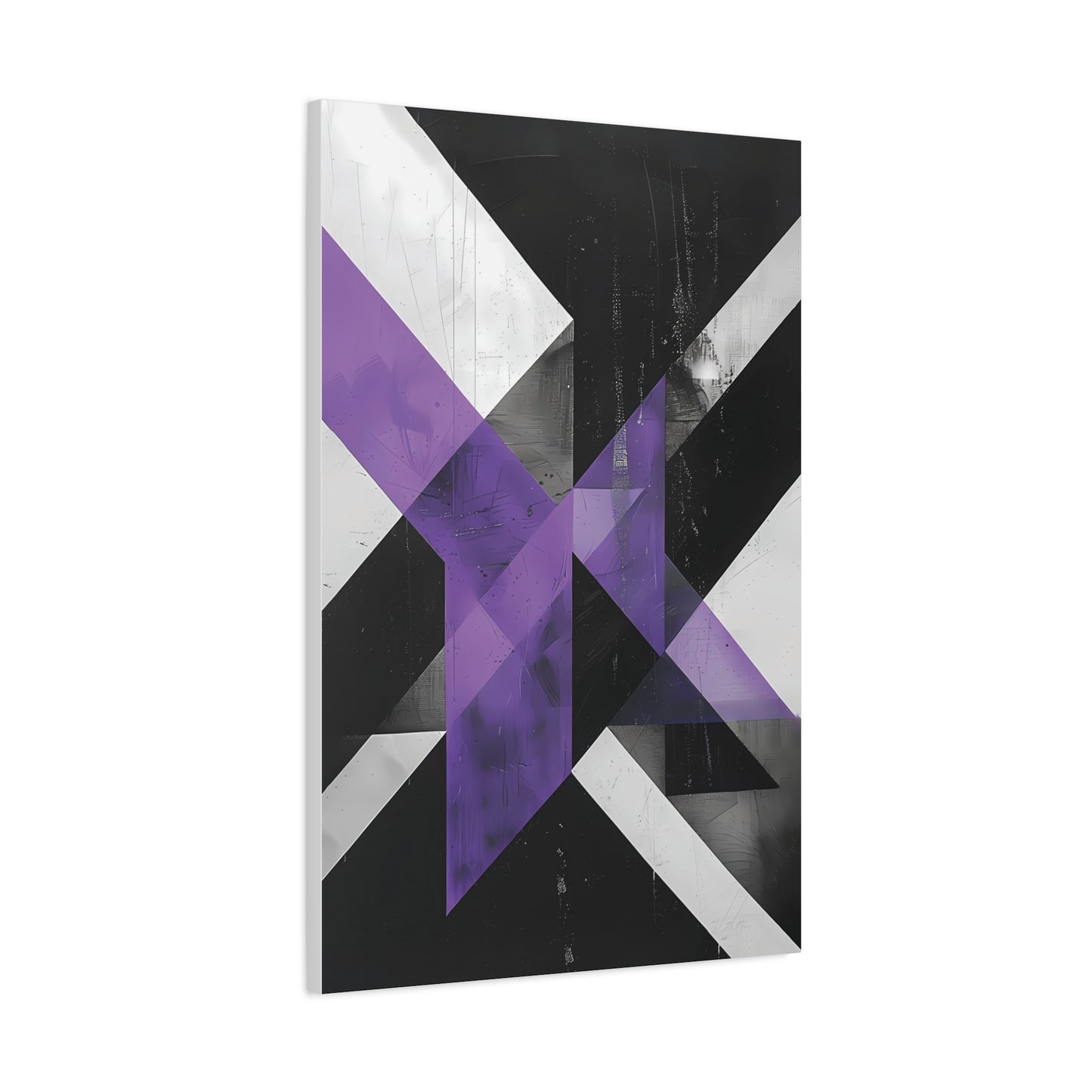 Violet Axis — Abstract Geometric Wall Art