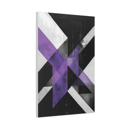 Violet Axis — Abstract Geometric Wall Art
