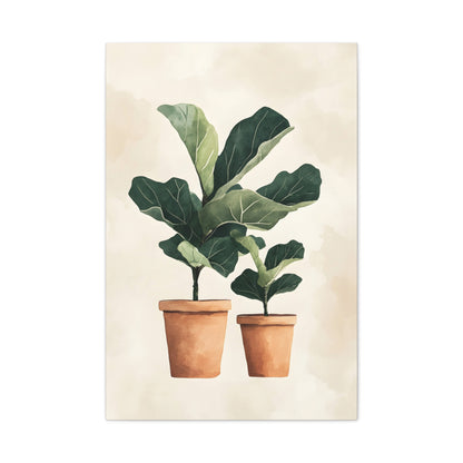 Botanical Wall Art Print, Fiddle Leaf Fig Canvas