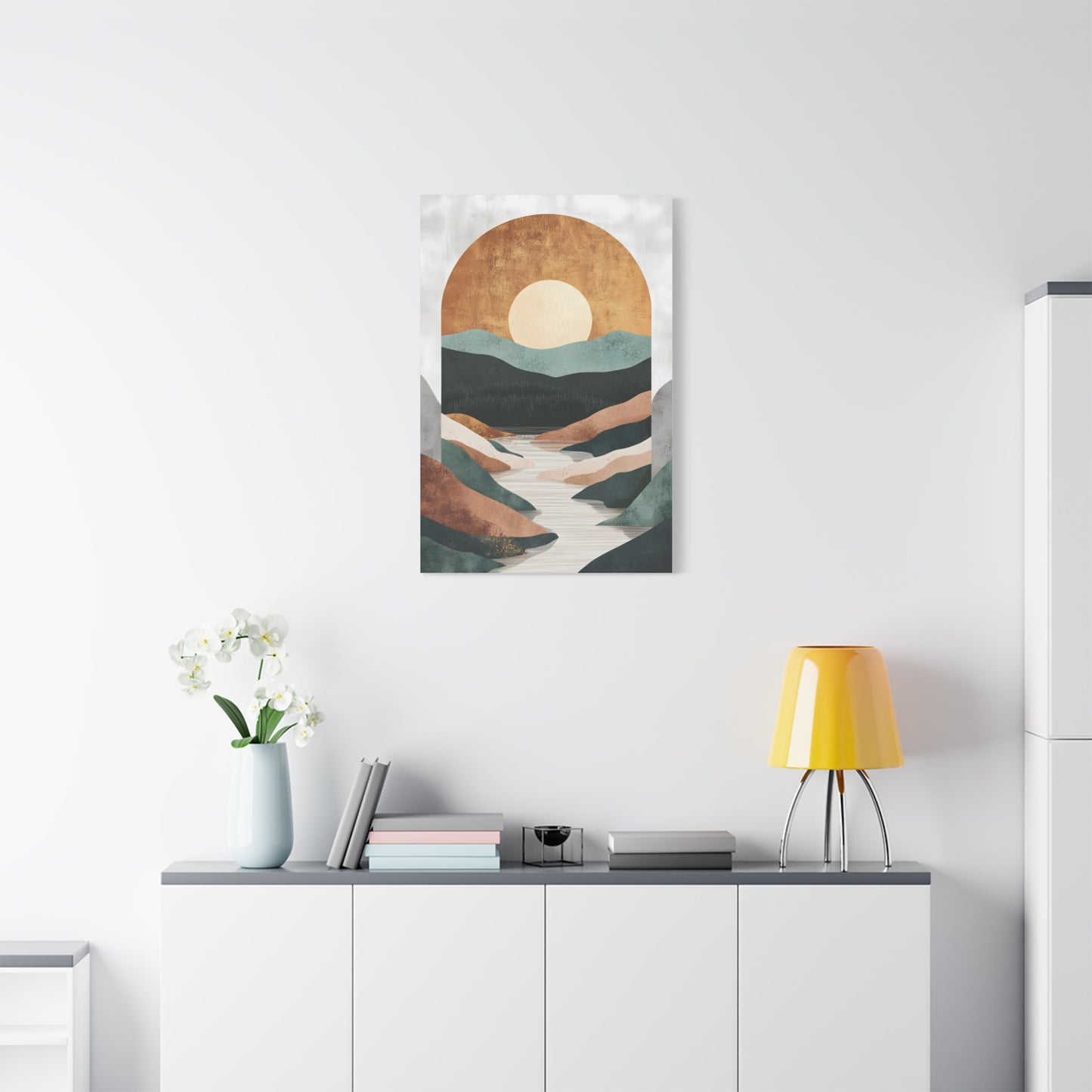 Modern Mountain Sunset Poster