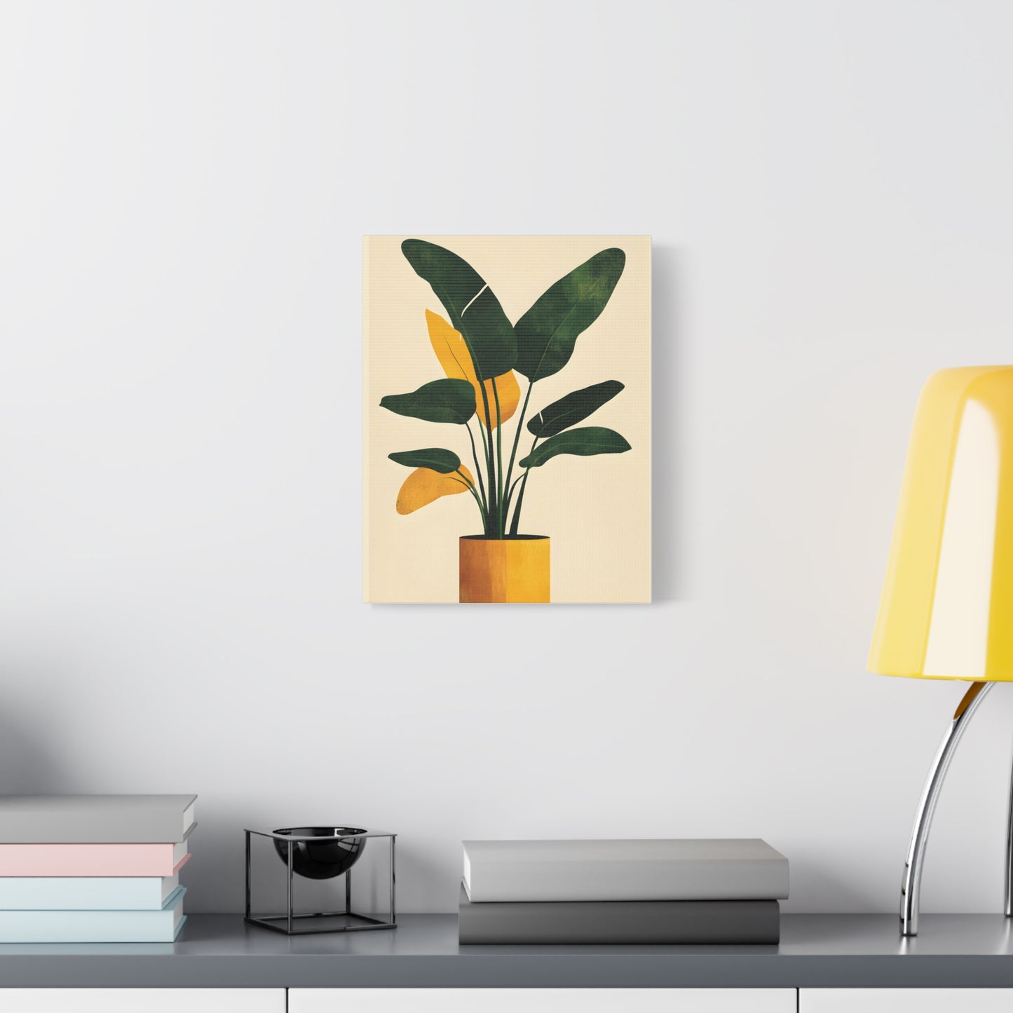 Stylish Matte Canvas Art, Modern Plant Wall Decor