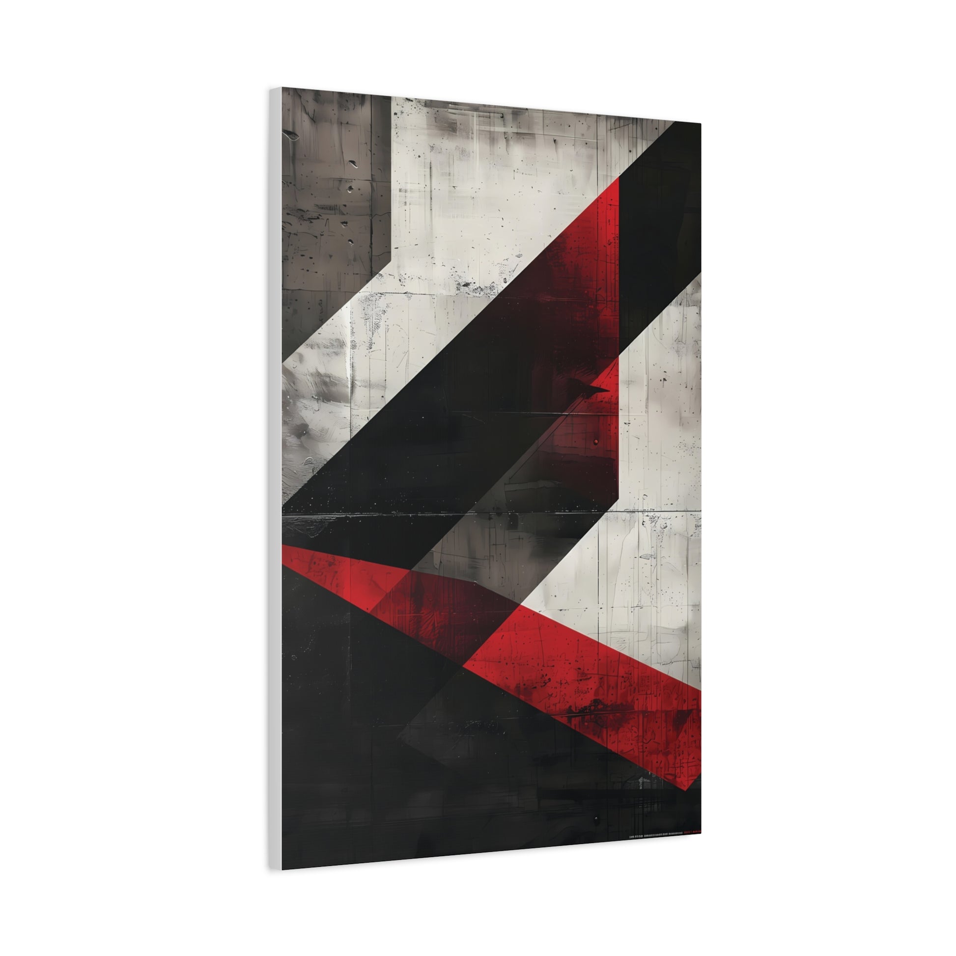 Urban Angles — Modern Black & Red Print