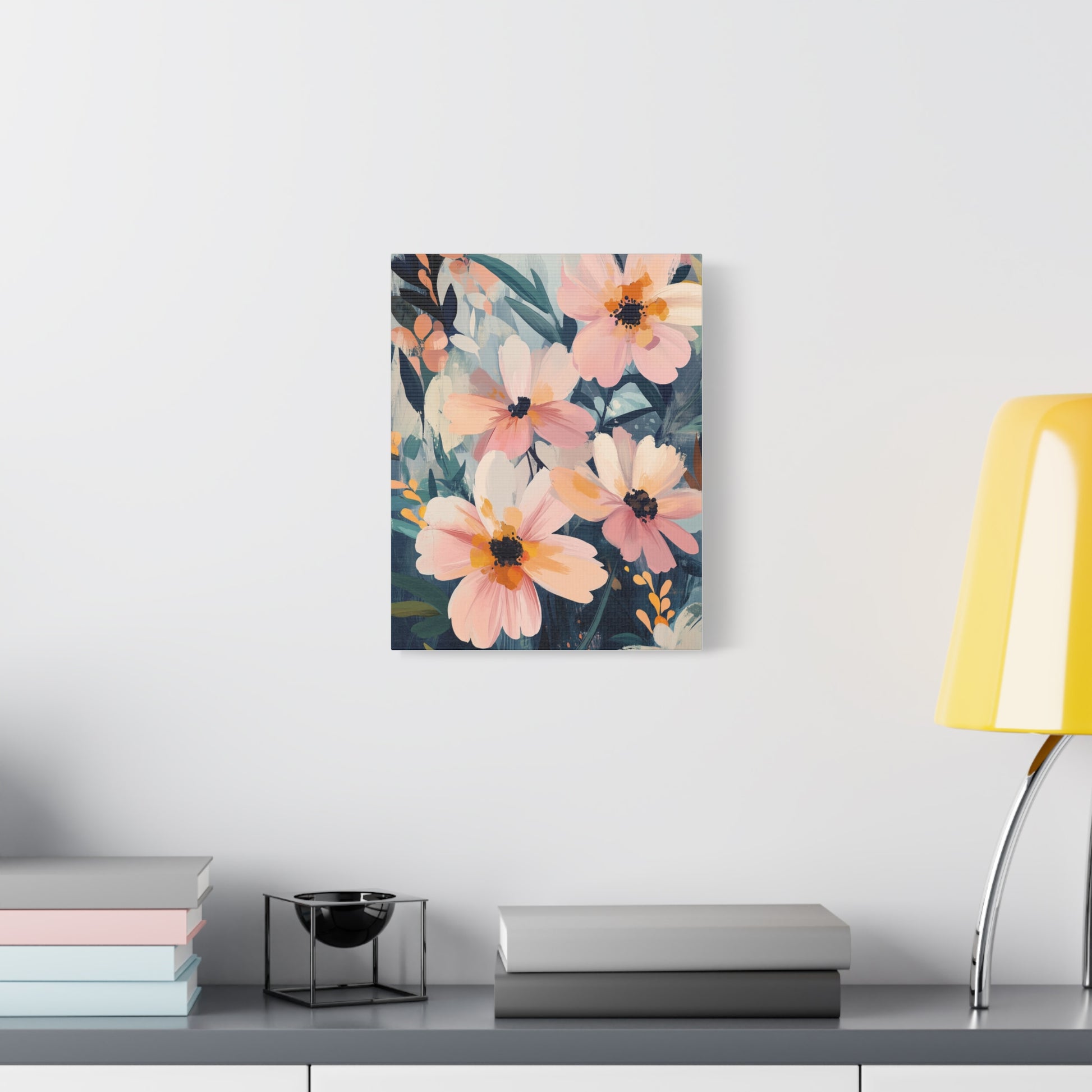 Floral Canvas Art Print, Matte Stretched Wall Decor