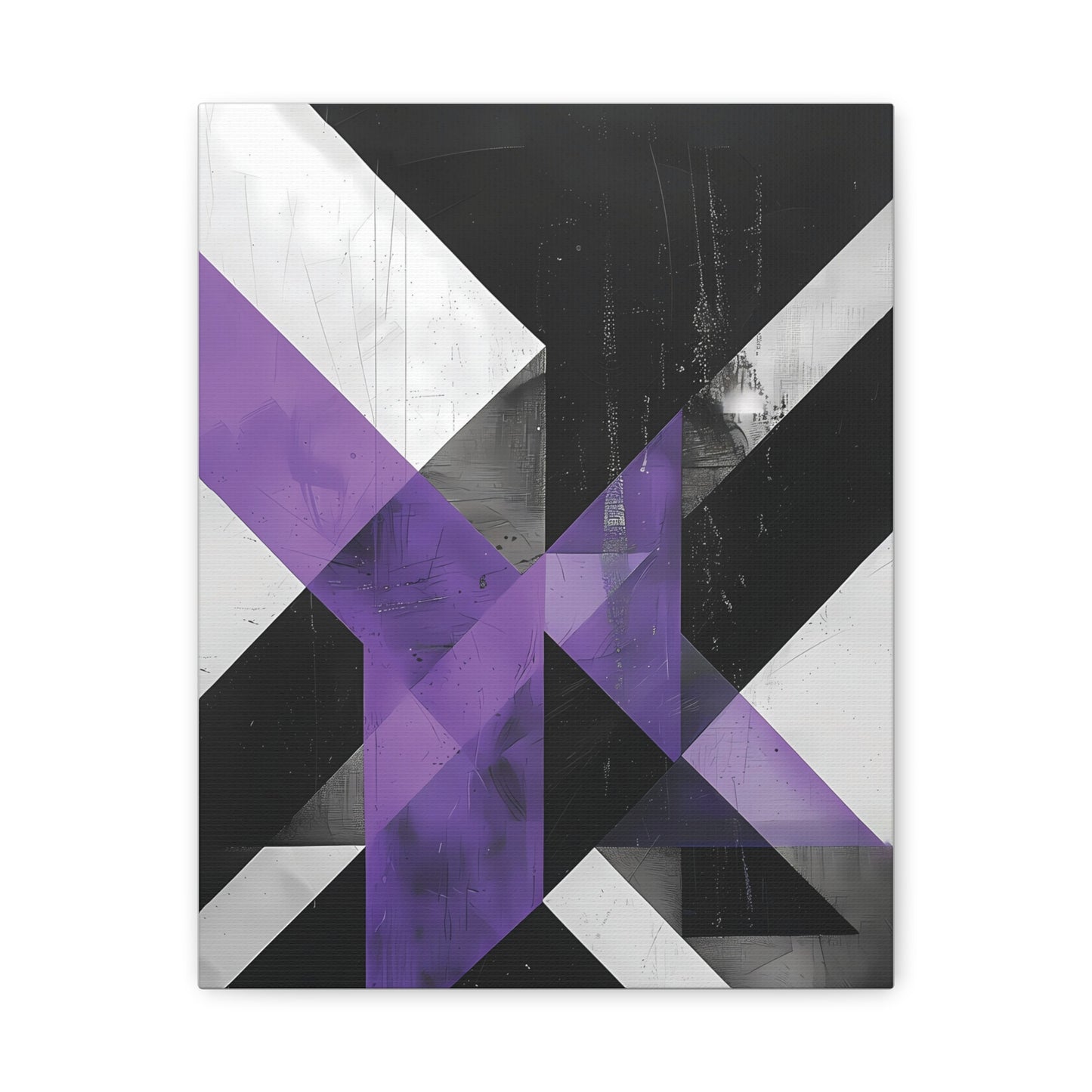 Violet Axis — Abstract Geometric Wall Art
