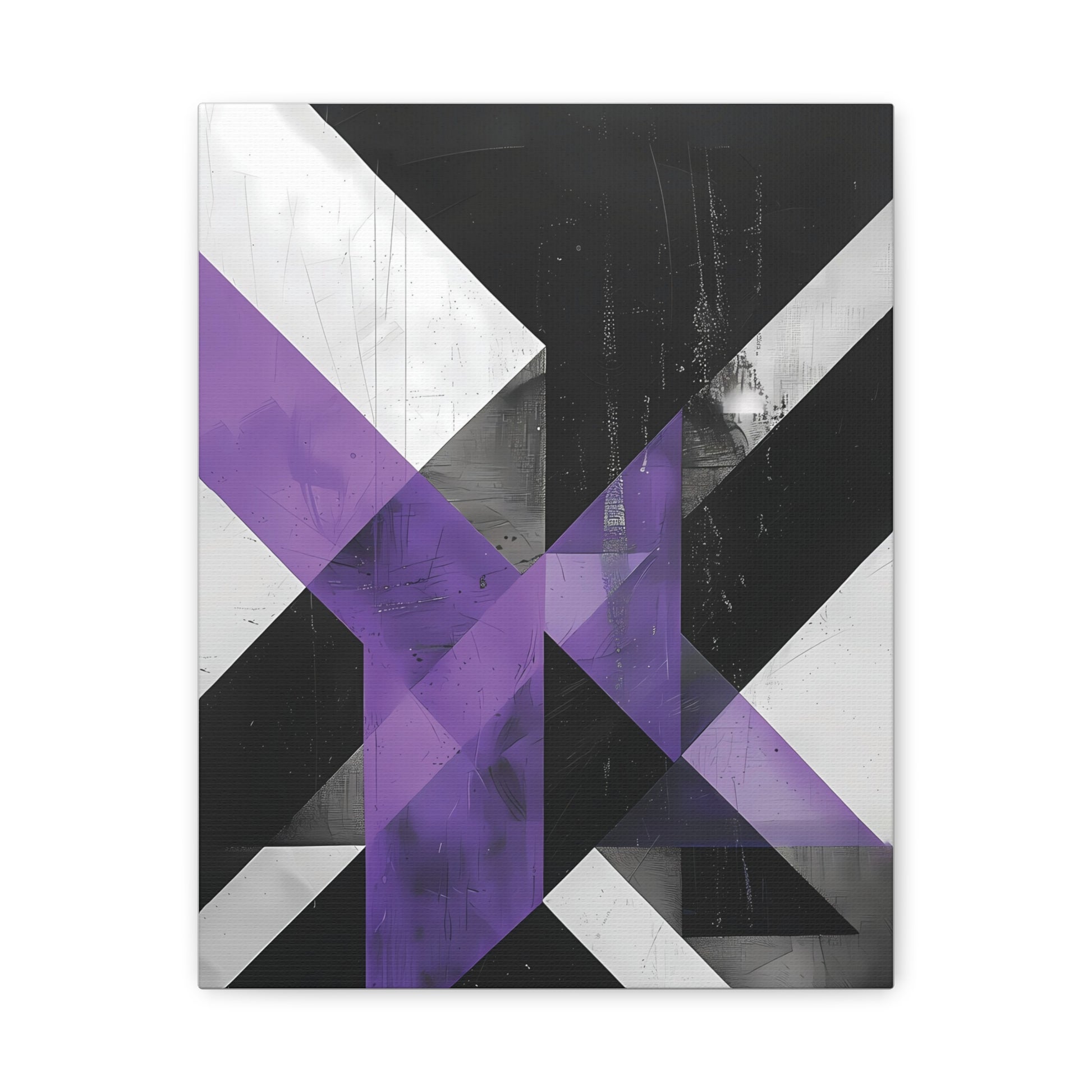 Violet Axis — Abstract Geometric Wall Art