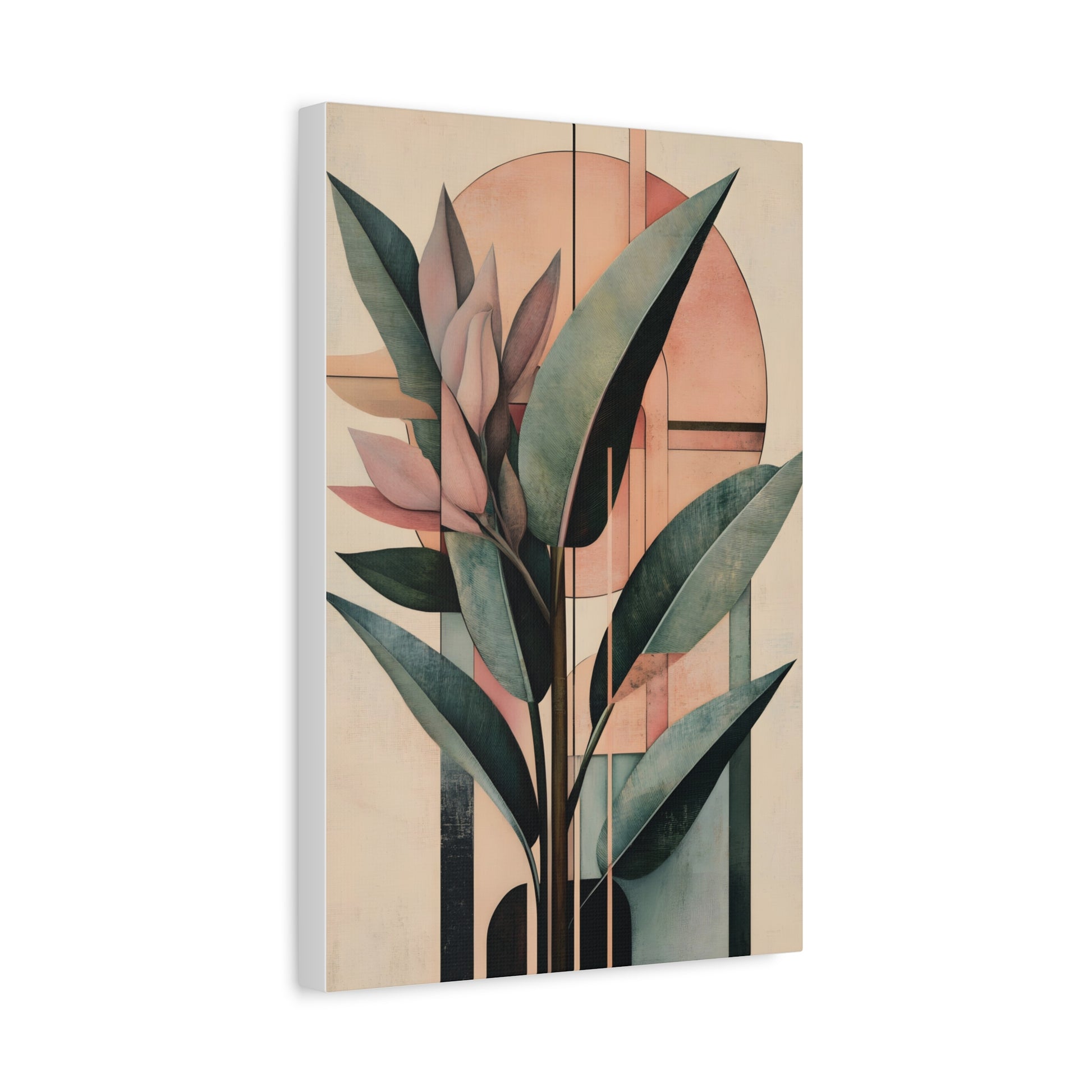 Tropical Leaves and Flowers Abstract Poster