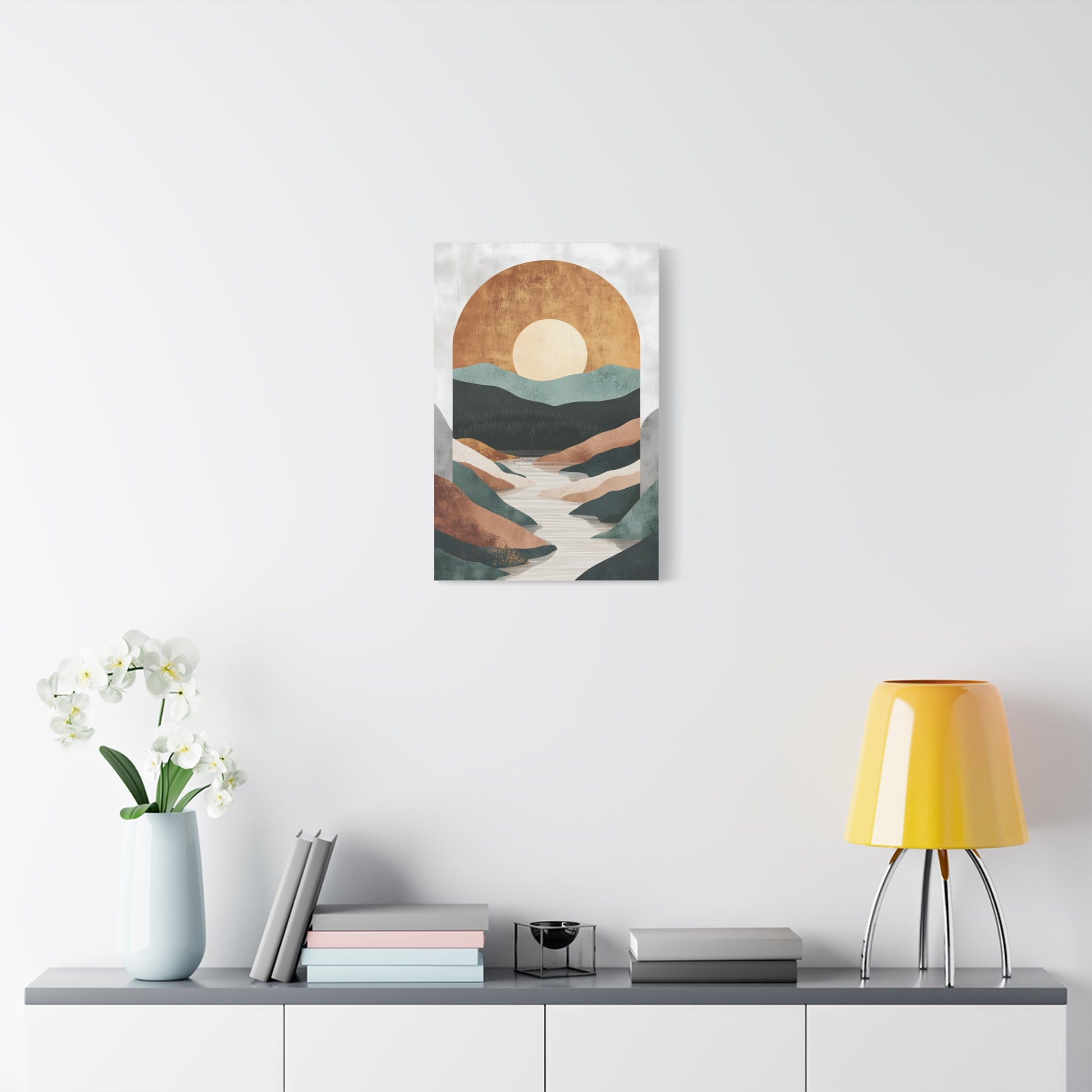 Modern Mountain Sunset Poster