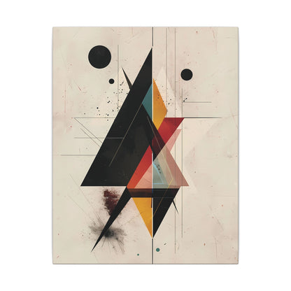 Deconstructed Geometry Canvas Art: Abstract Tension in Black and Gold