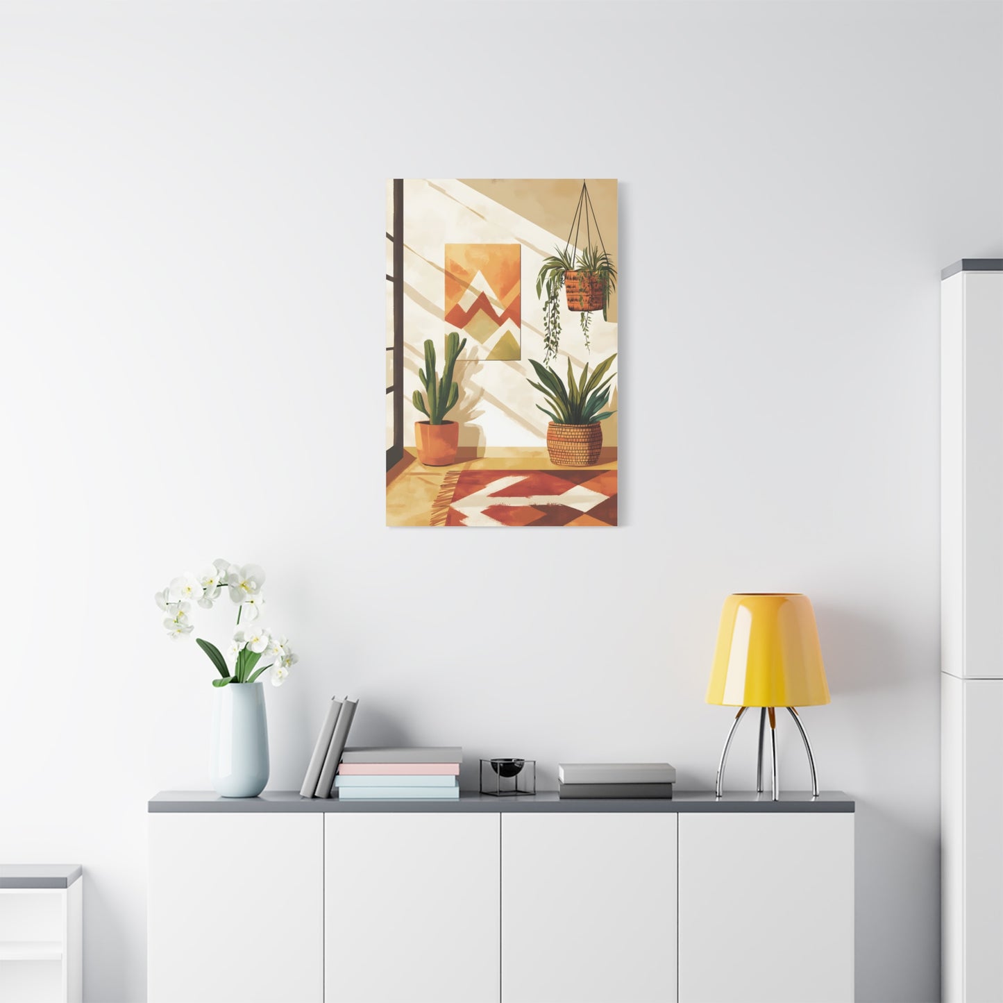 Warm Modern Boho Home Decor Illustration
