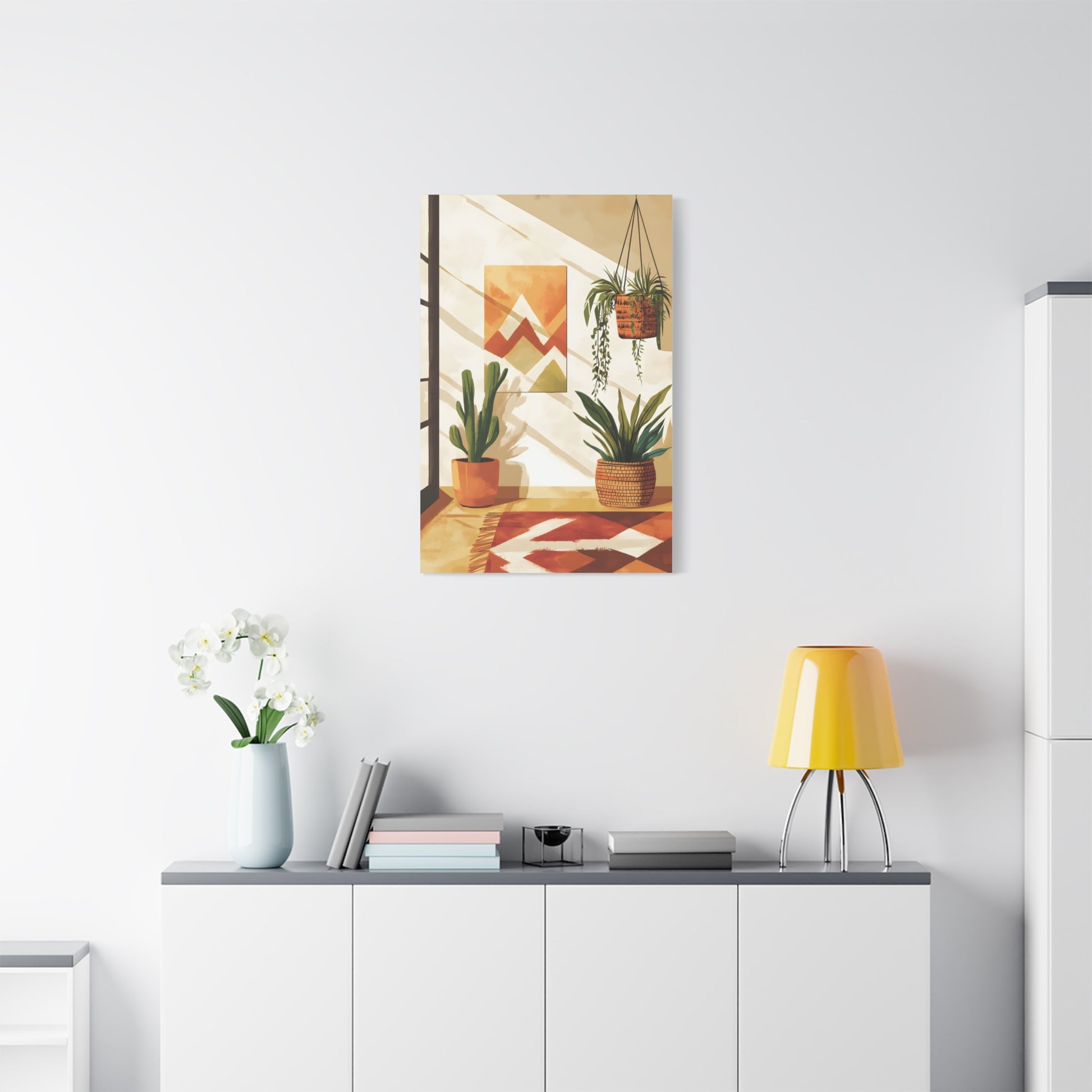 Warm Modern Boho Home Decor Illustration