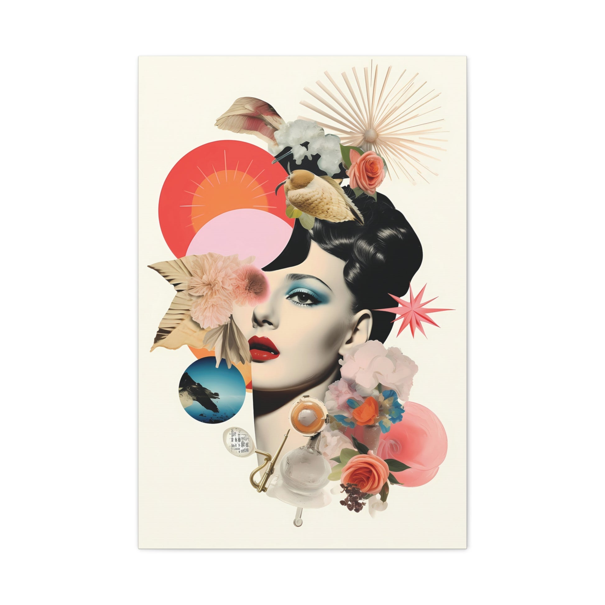 Elegant Feminine Wall Art - Matte Canvas Decor