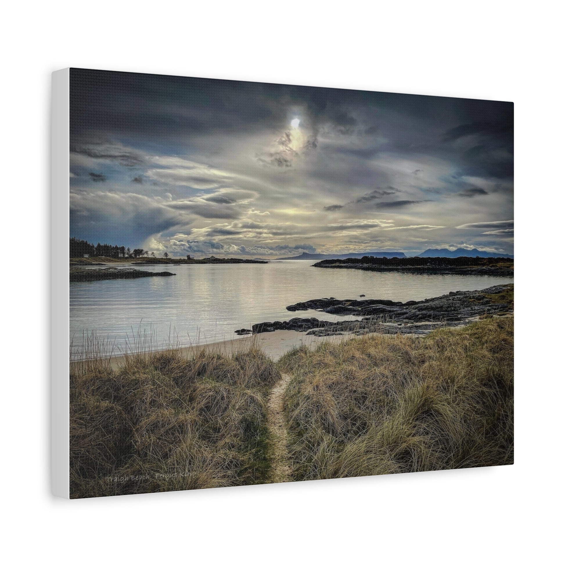 Traigh Beach Canvas Print – By Photographer Fergus King | Scottish Coastal Landscape Wall Art