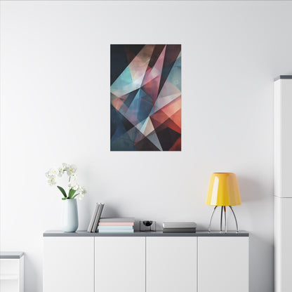 Abstract Shards Canvas Art: Deep Hues and Prismatic Depth