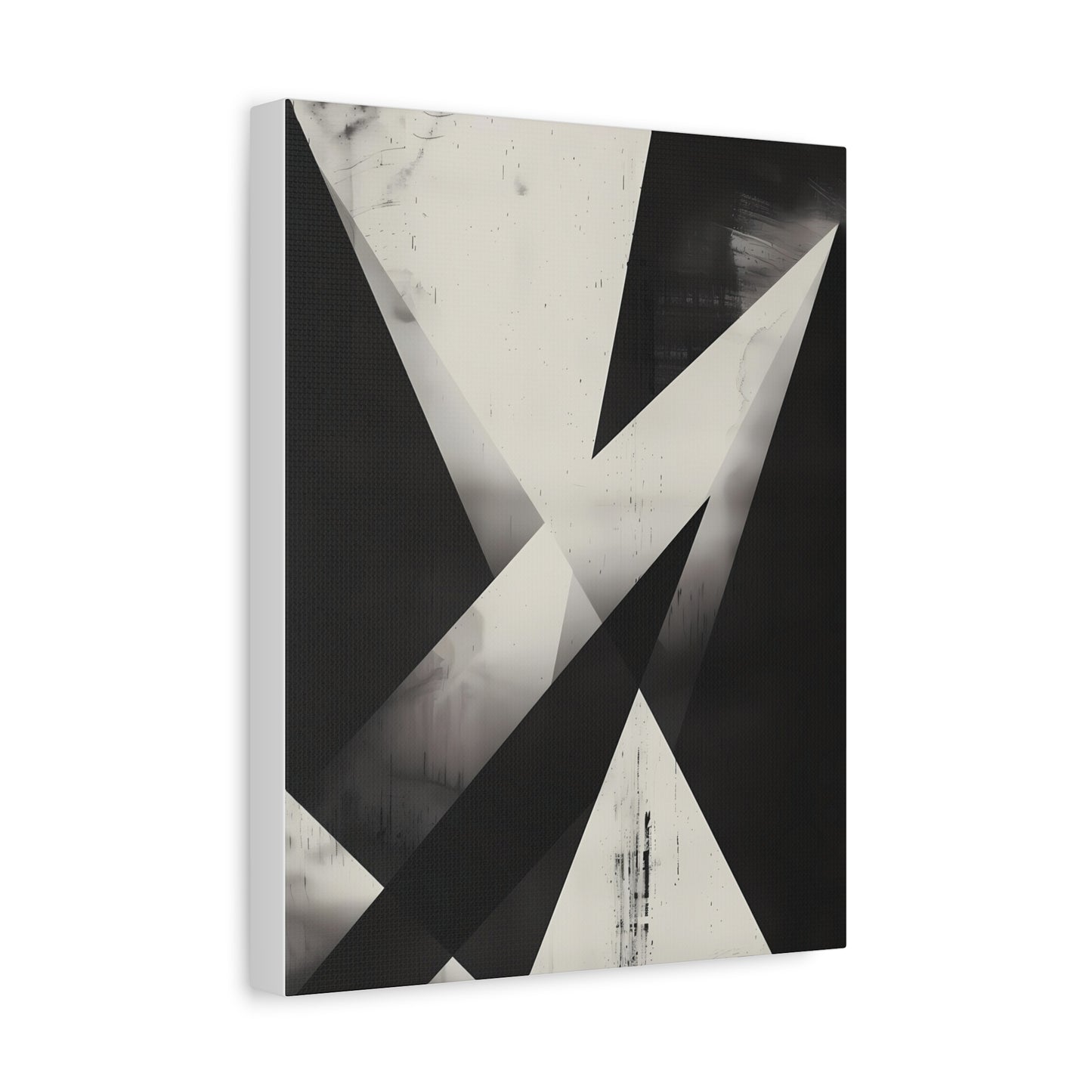 Fractured Silence — Monochrome Geometric Abstract