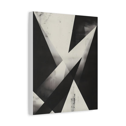 Fractured Silence — Monochrome Geometric Abstract