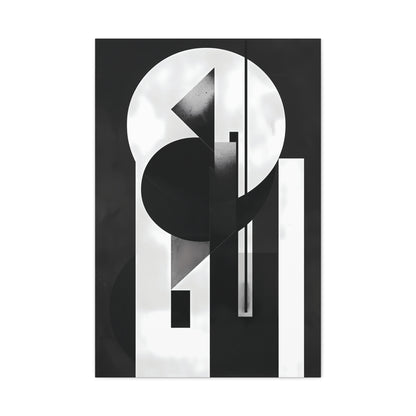 Geometric Symphony — Black & White Modern Poster