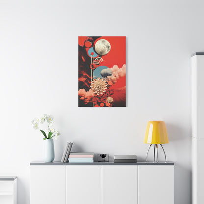 Floral Abstract Wall Art Canvas, Modern Home Decor