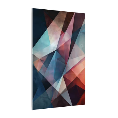 Abstract Shards Canvas Art: Deep Hues and Prismatic Depth