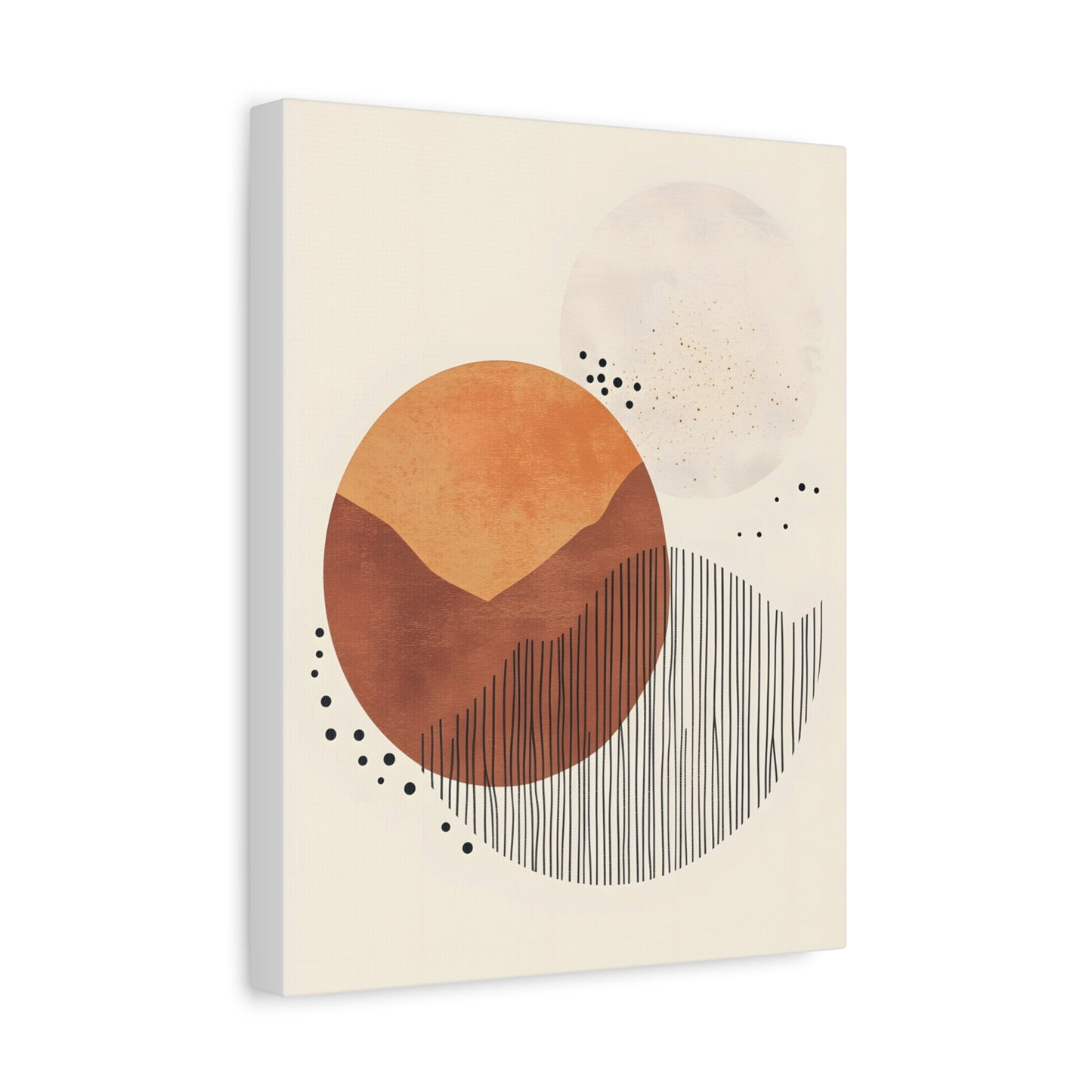 Terracotta and Beige Geometric Circle Poster