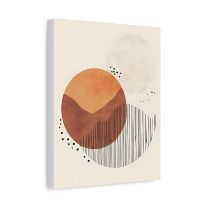 Terracotta and Beige Geometric Circle Poster