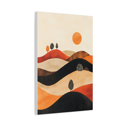 Terracotta Hills and Trees Minimalist Poster