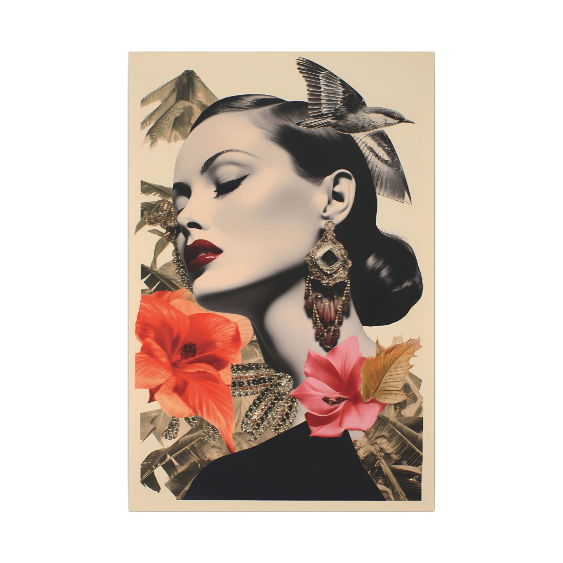 Abstract Pop Canvas Art — Dynamic Geometric Collage in Primary Hues