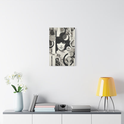 Modern Art Canvas Print, Black and White Wall Decor