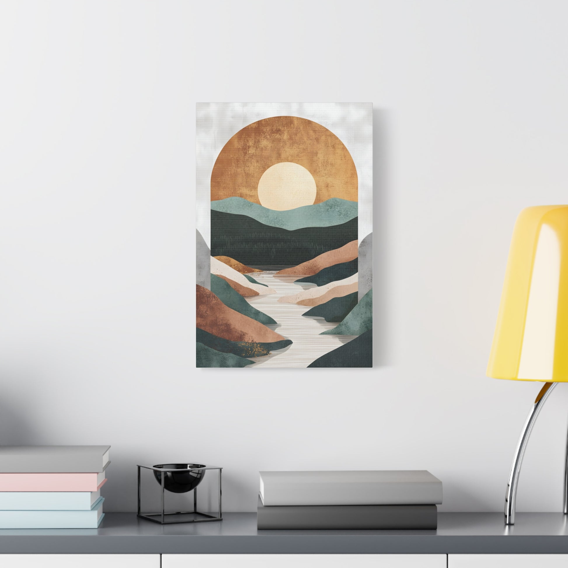 Modern Mountain Sunset Poster