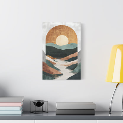 Modern Mountain Sunset Poster