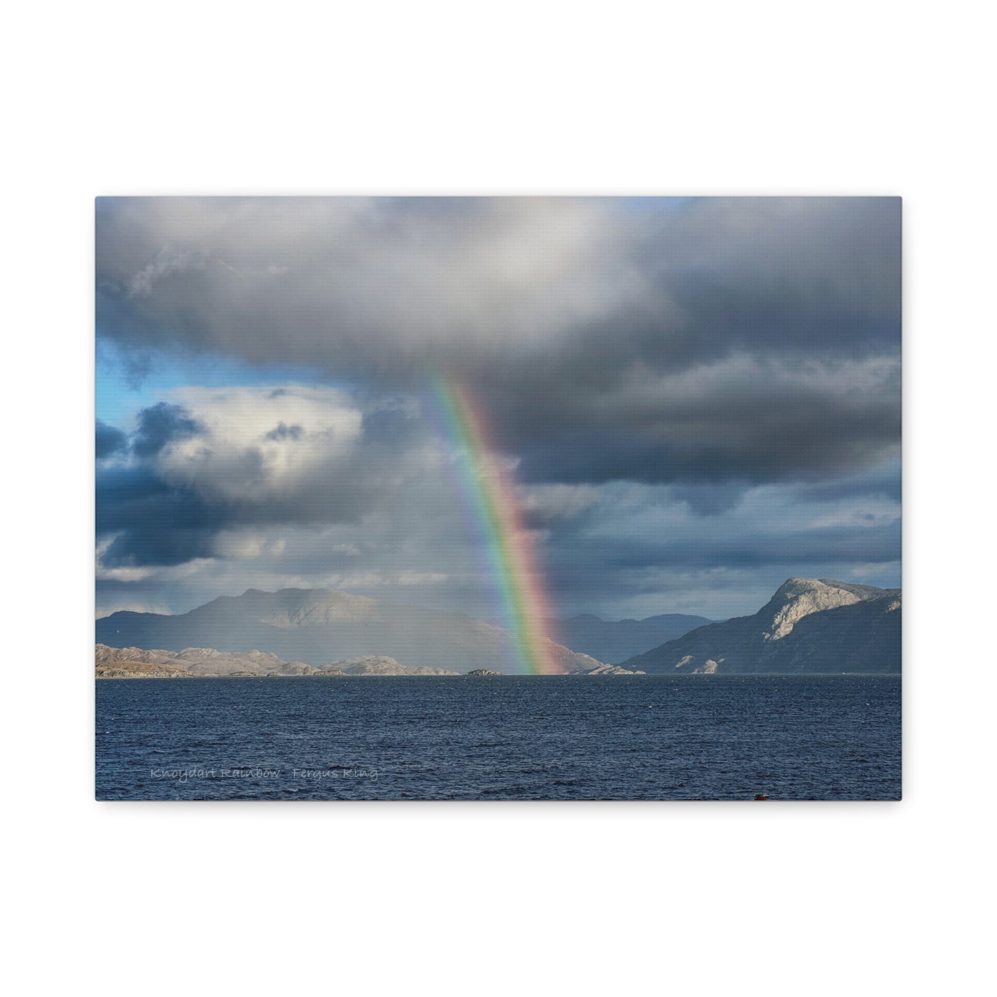 Knoydart Rainbow canvas print – by photographer Fergus King l Scottish Highlands landscape wall art