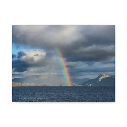 Knoydart Rainbow canvas print – by photographer Fergus King l Scottish Highlands landscape wall art