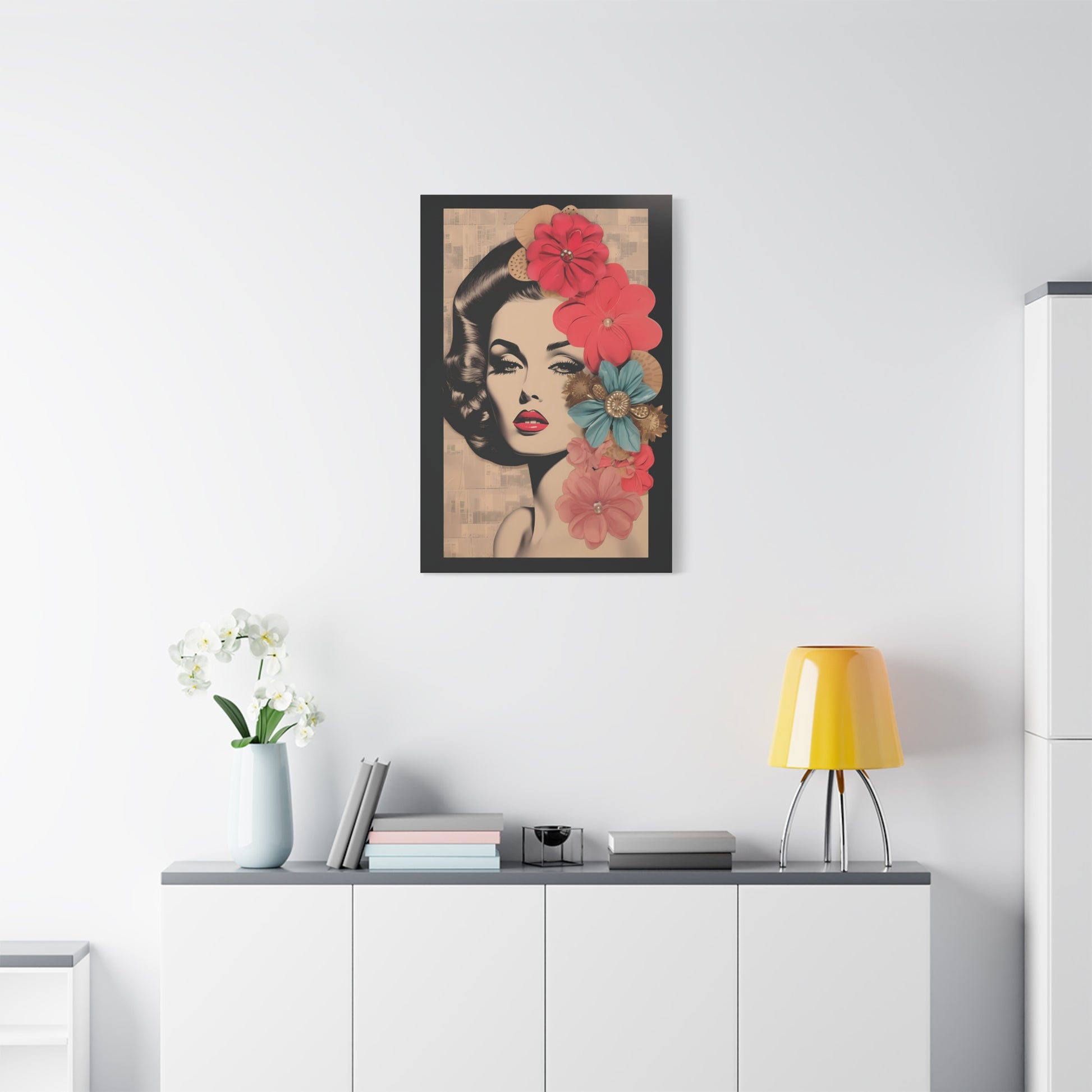 Elegant Floral Art Canvas Print, Wall Decor, Home Decoration