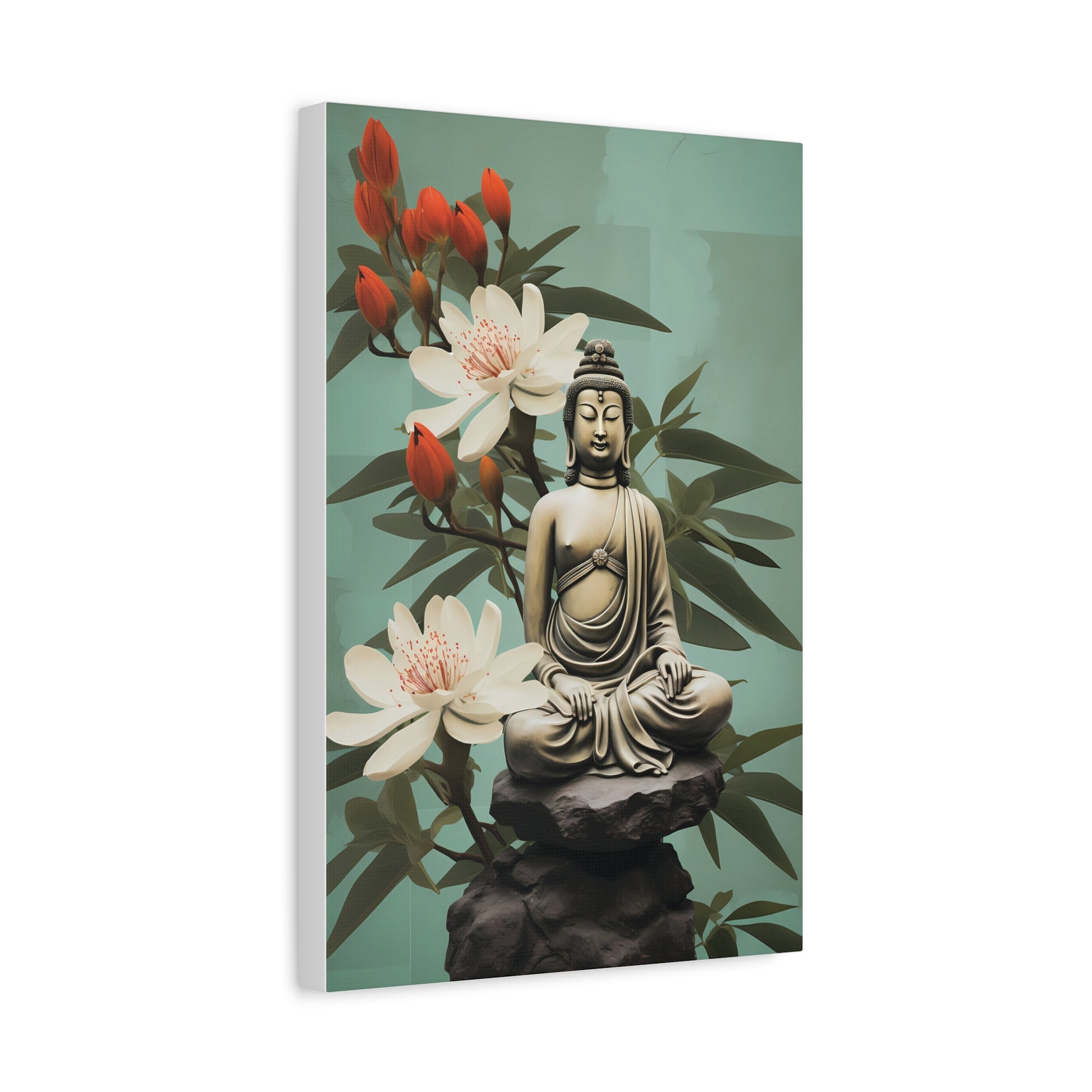 Zen Buddha Canvas Wall Art, Tranquil Meditation Decor