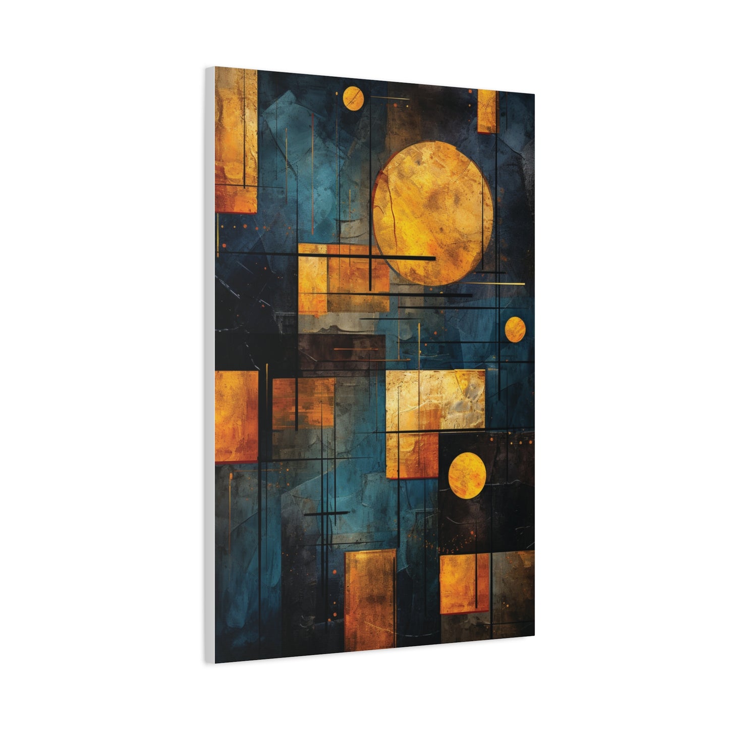 Abstract Geometric Wall Art Canvas Print, Modern Home Decor