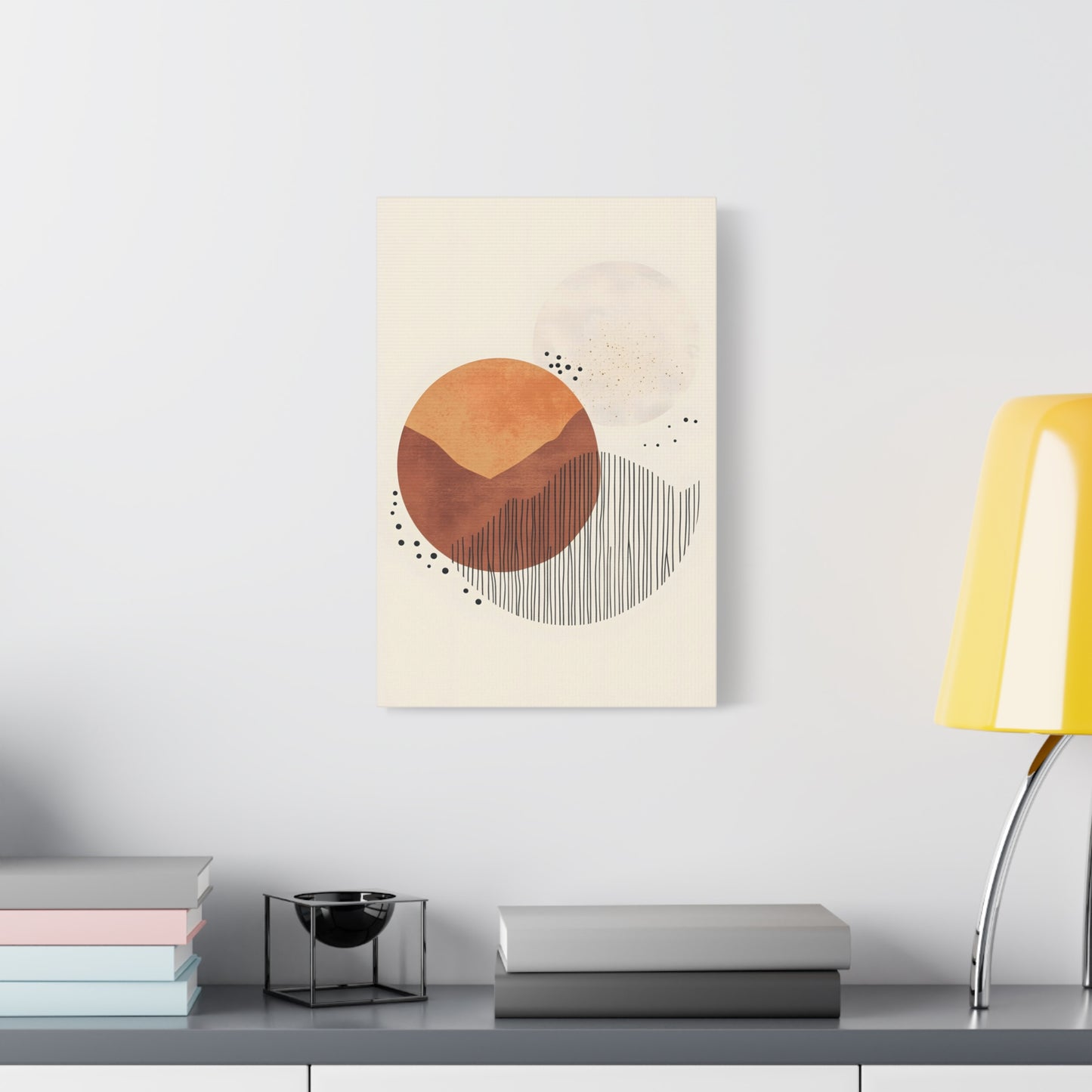 Terracotta and Beige Geometric Circle Poster
