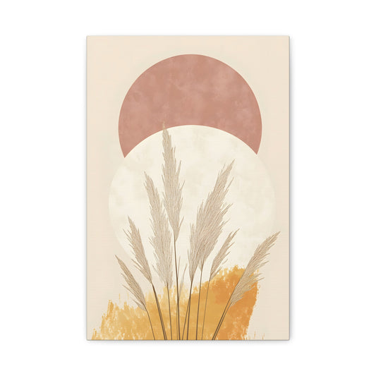 Boho Chic Wall Art Canvas, Modern Decorative Print