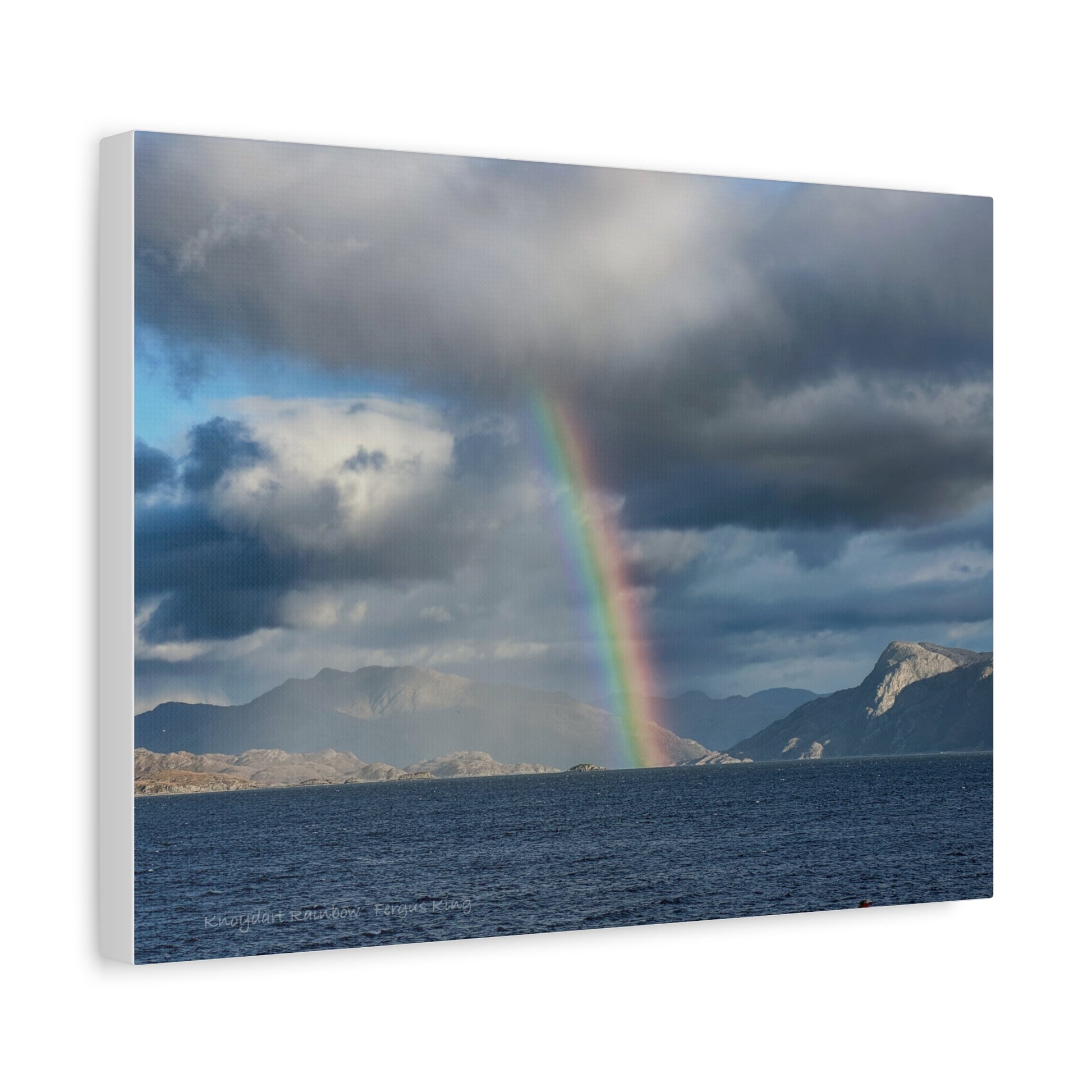 Knoydart Rainbow canvas print – by photographer Fergus King l Scottish Highlands landscape wall art
