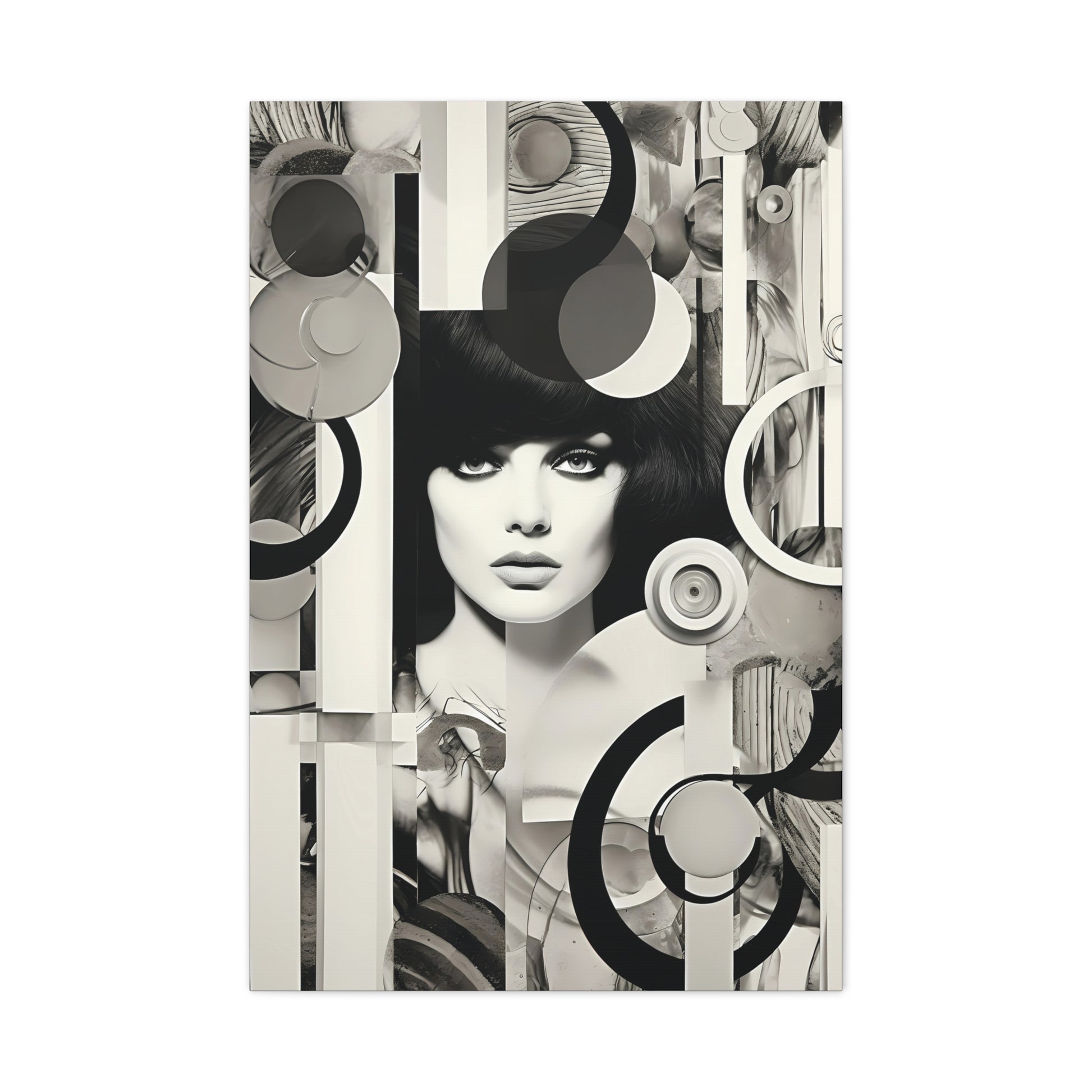 Modern Art Canvas Print, Black and White Wall Decor