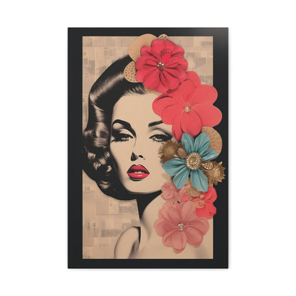 Elegant Floral Art Canvas Print, Wall Decor, Home Decoration