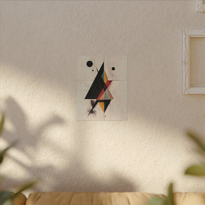 Deconstructed Geometry Canvas Art: Abstract Tension in Black and Gold